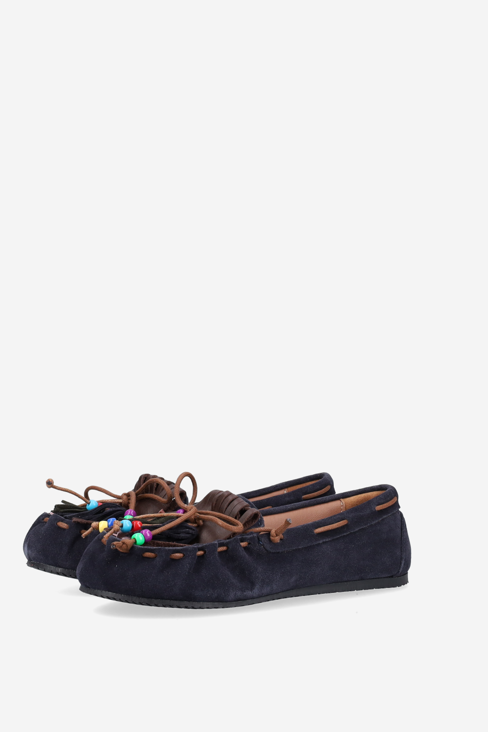 Fringes suede ballerinas