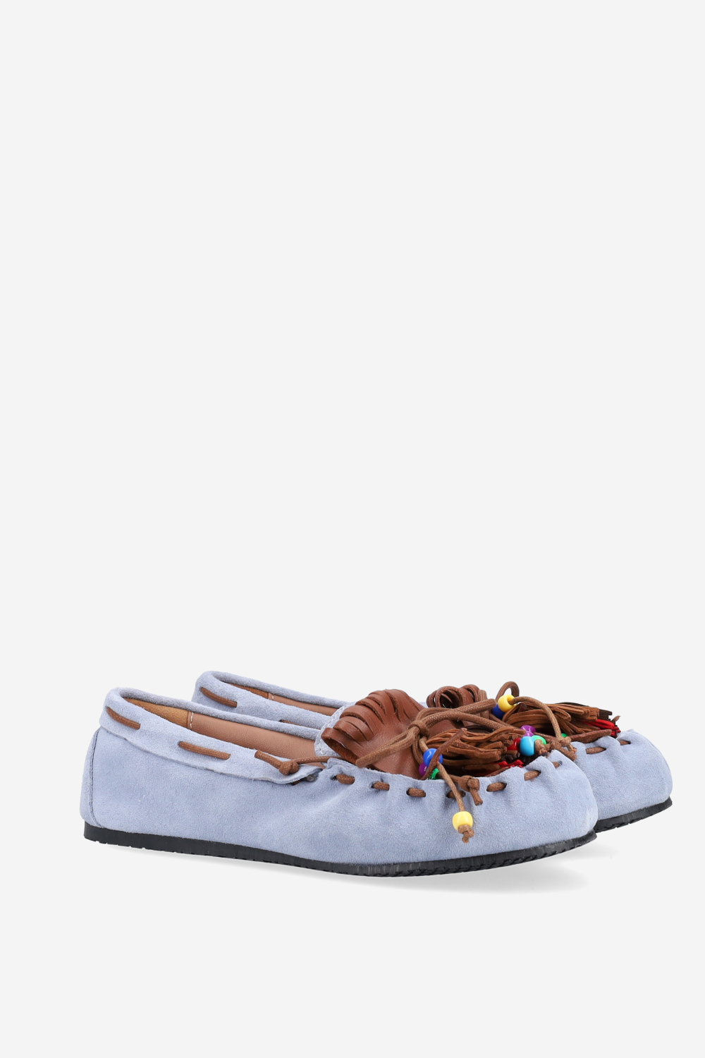 Fringes suede ballerinas