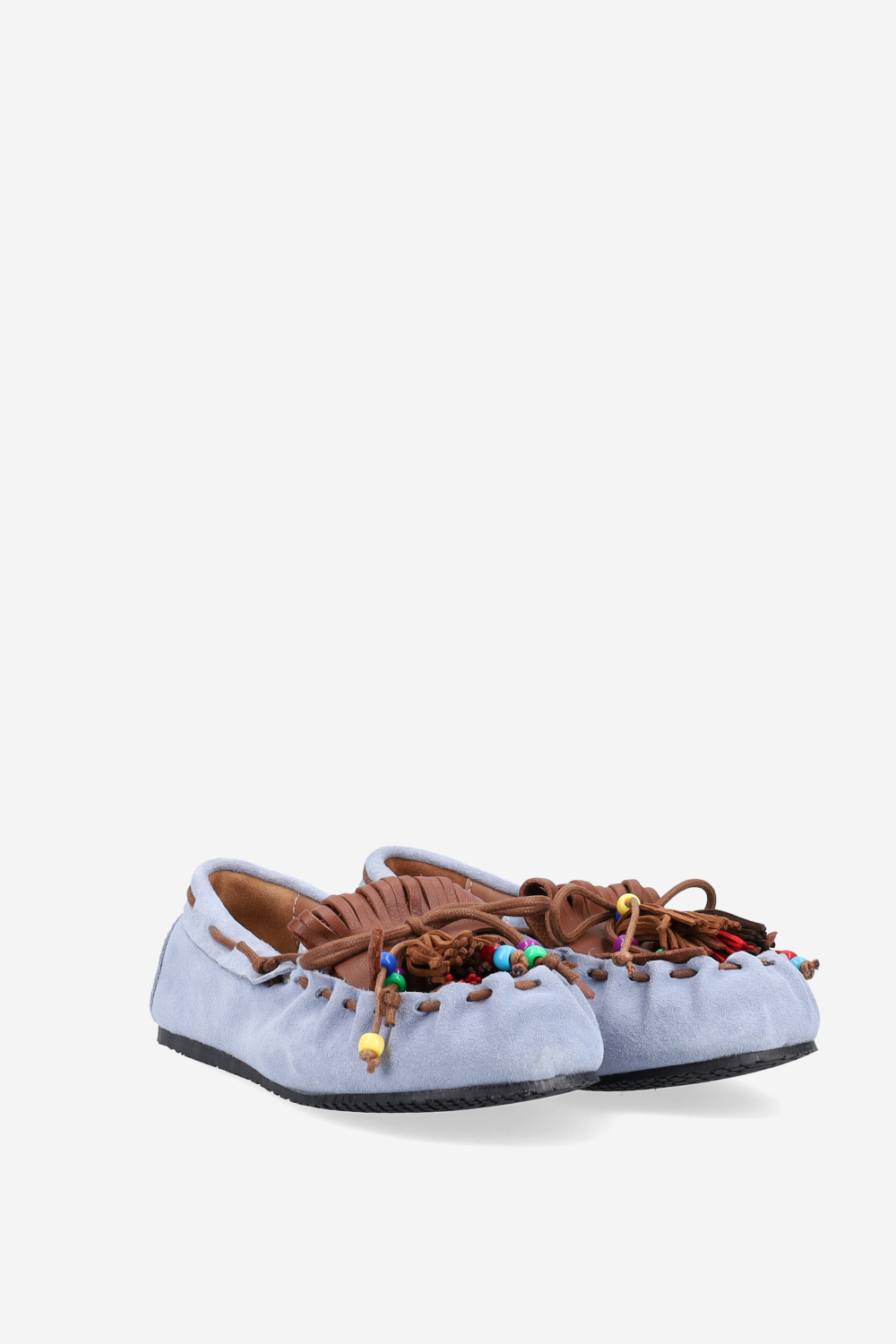 Fringes suede ballerinas