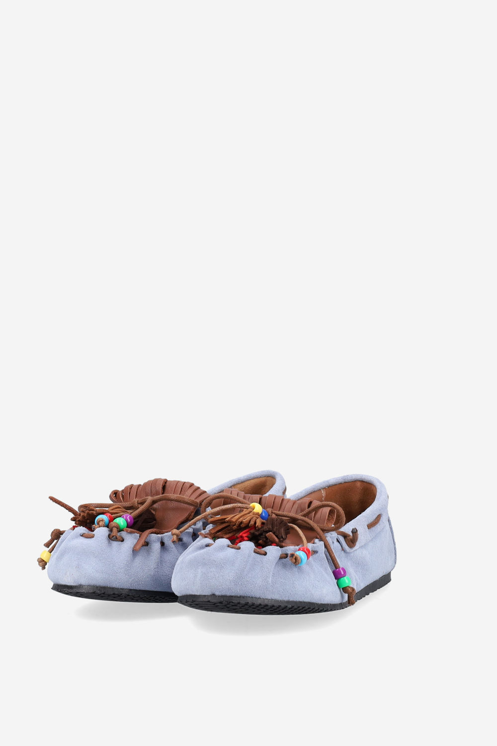 Fringes suede ballerinas