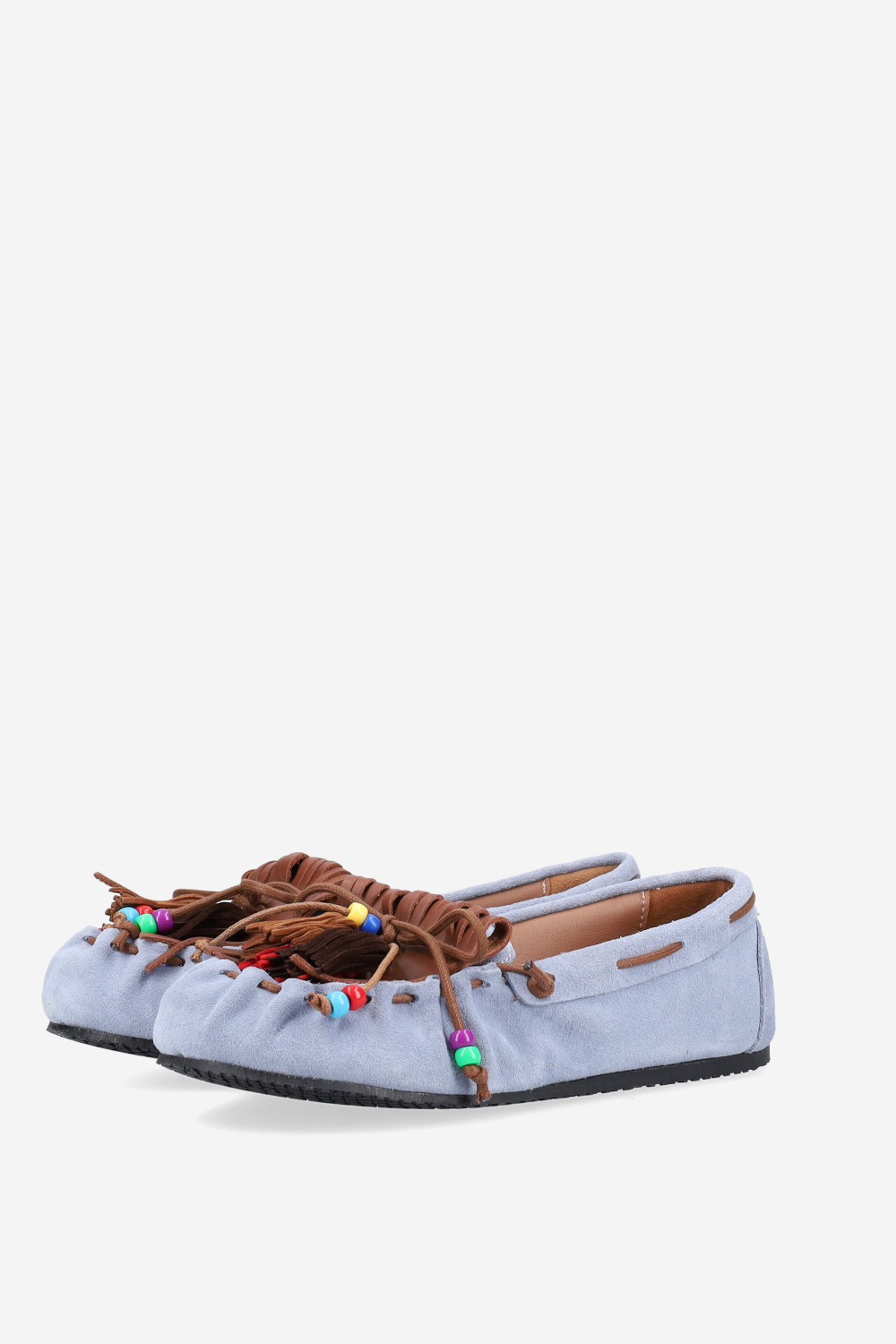 Fringes suede ballerinas