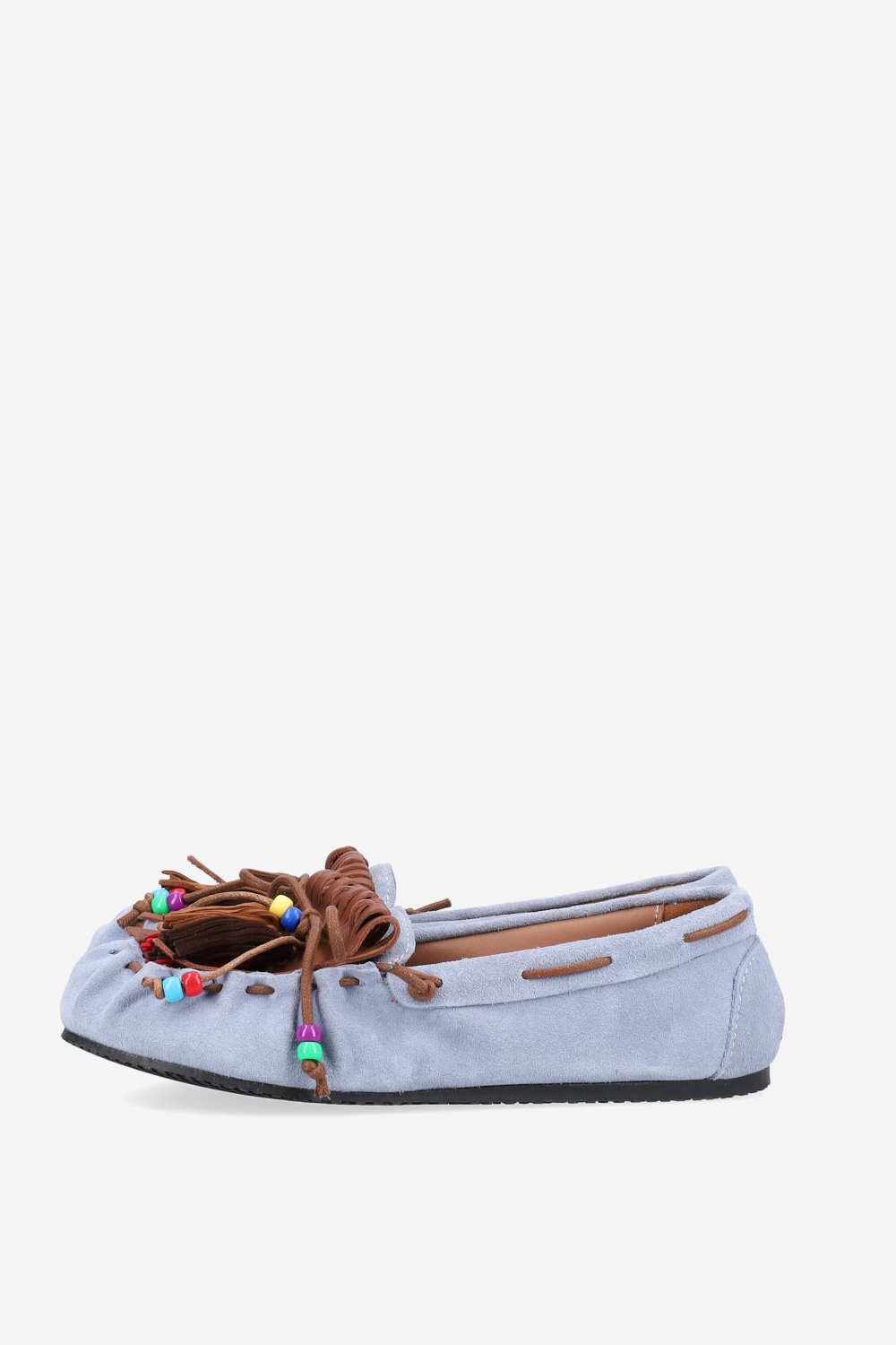Fringes suede ballerinas