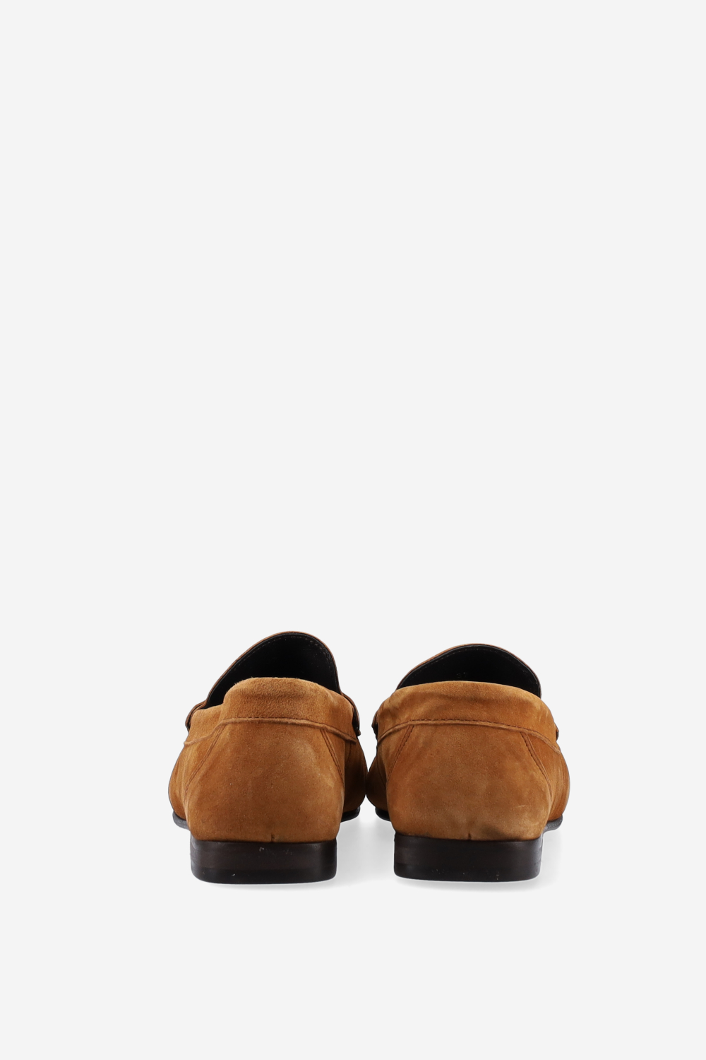 Penny wrinkle suede loafers