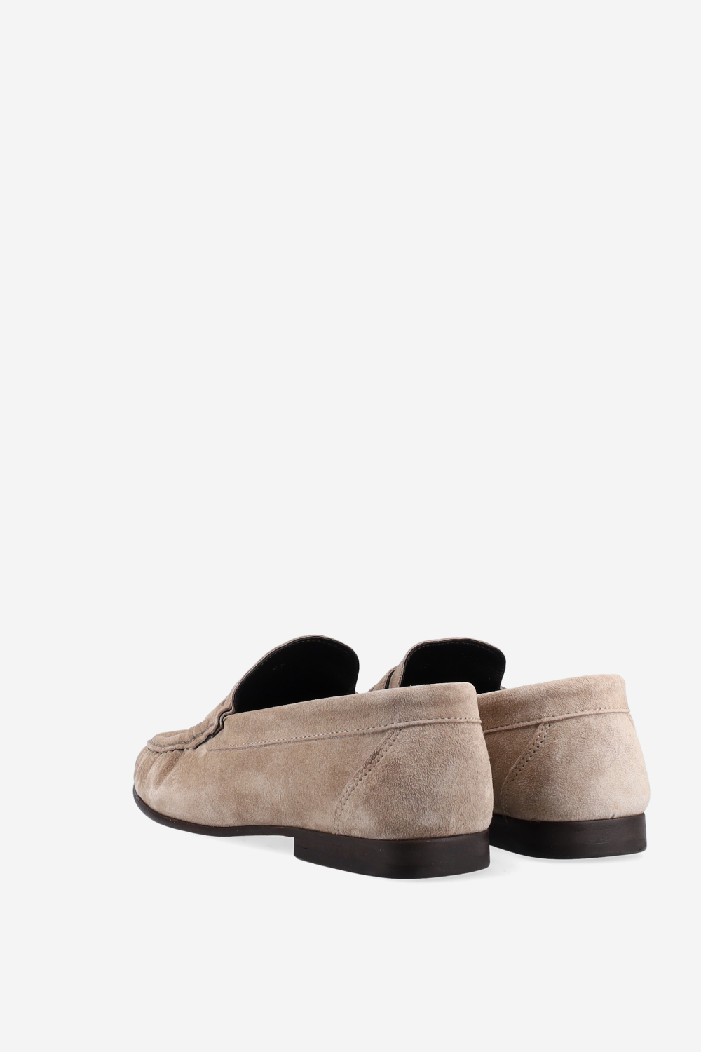 Penny wrinkle suede loafers