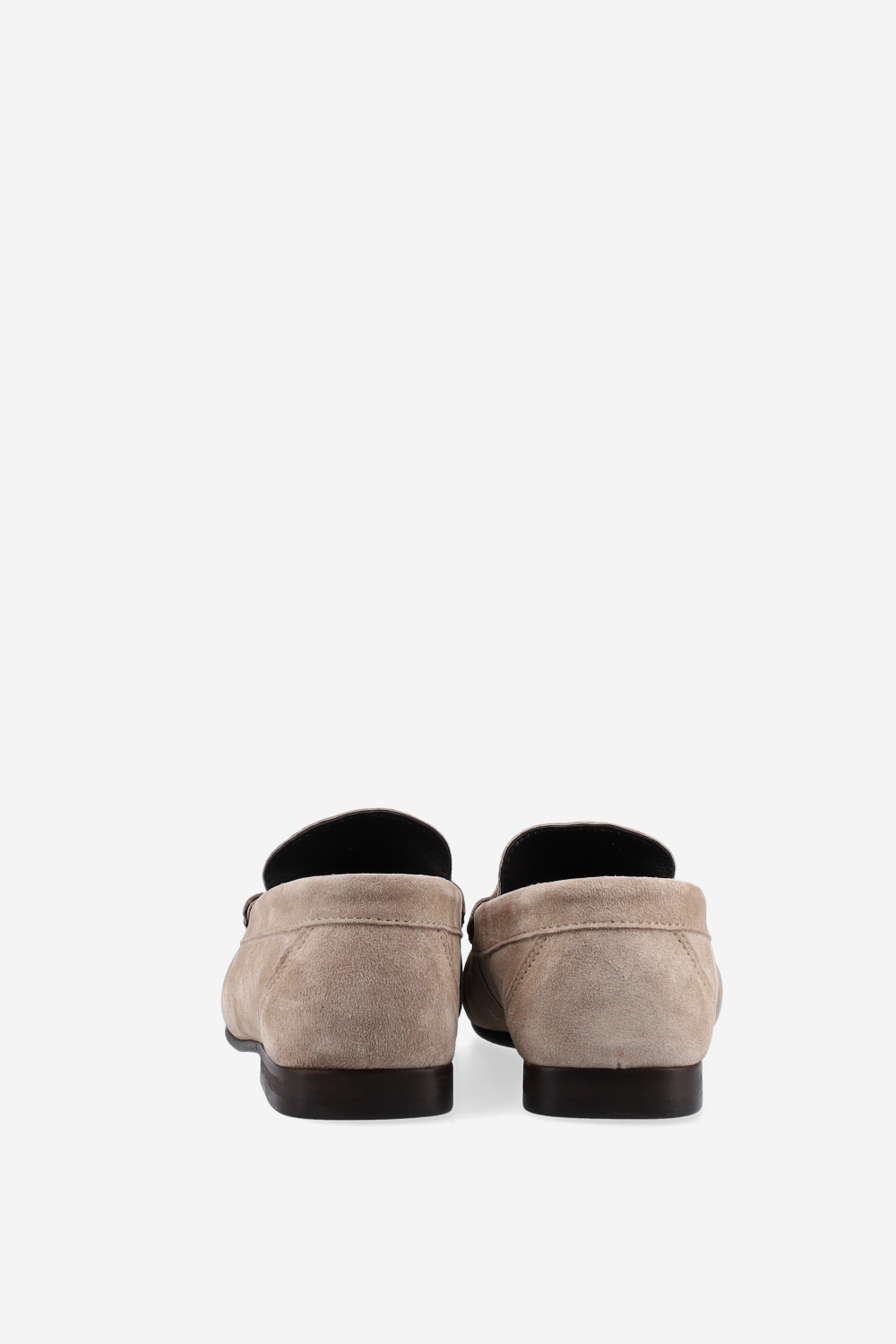 Penny wrinkle suede loafers