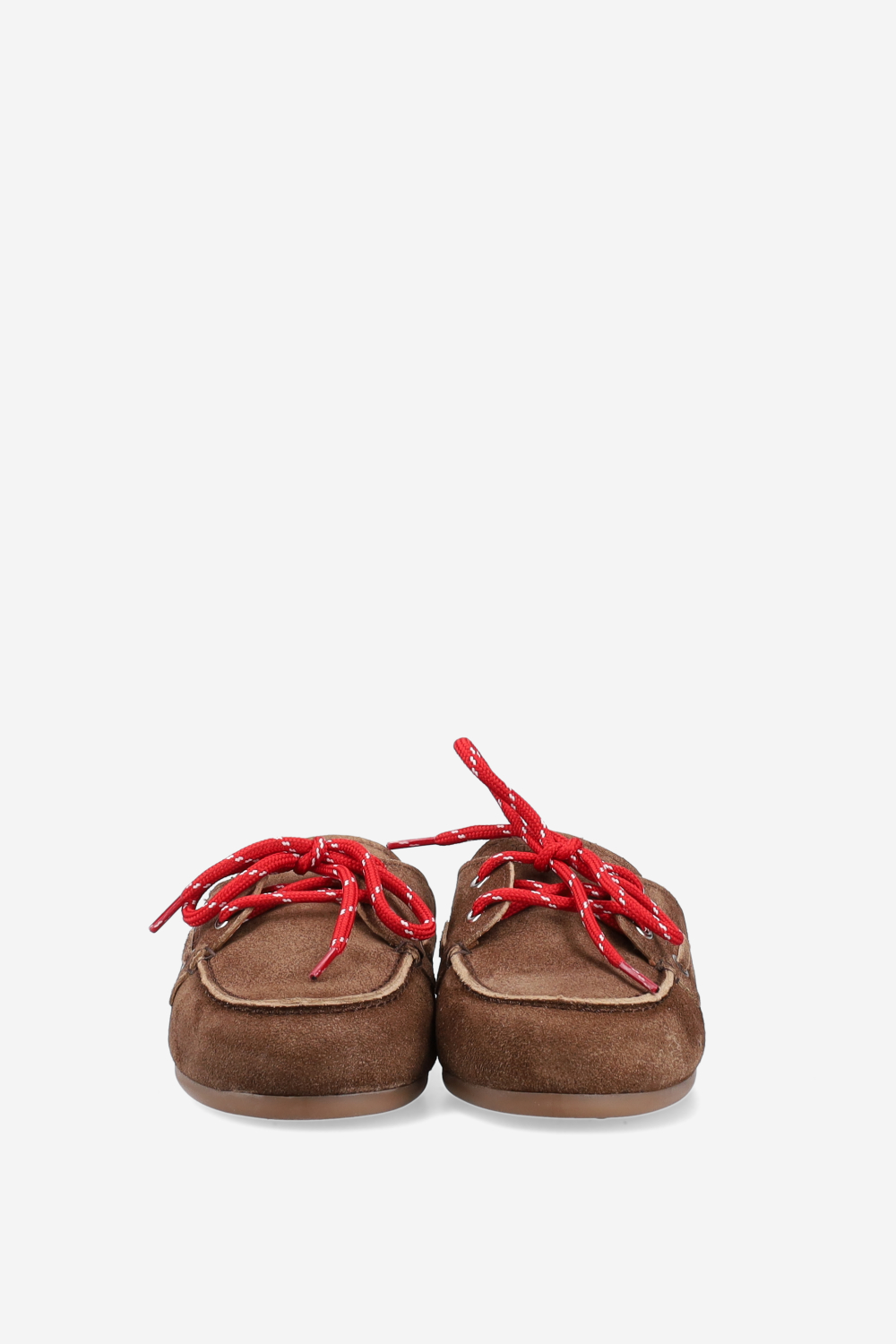 Boat loafer suede mules