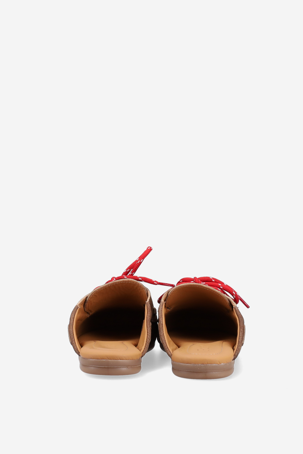 Boat loafer suede mules