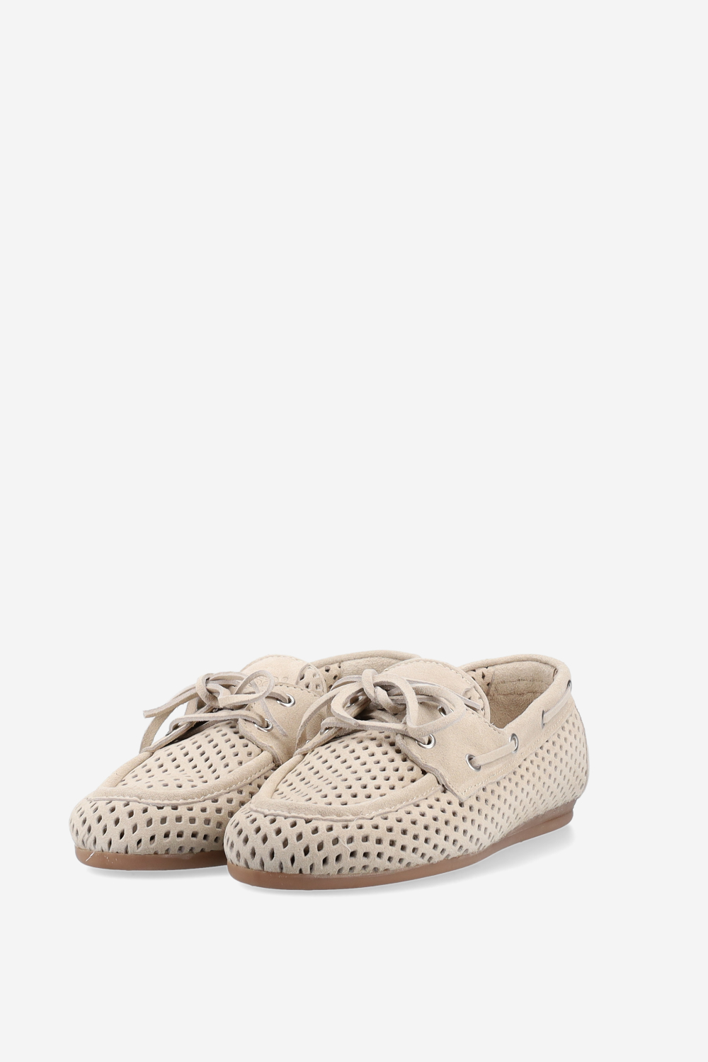 Boat perforated suede loafer