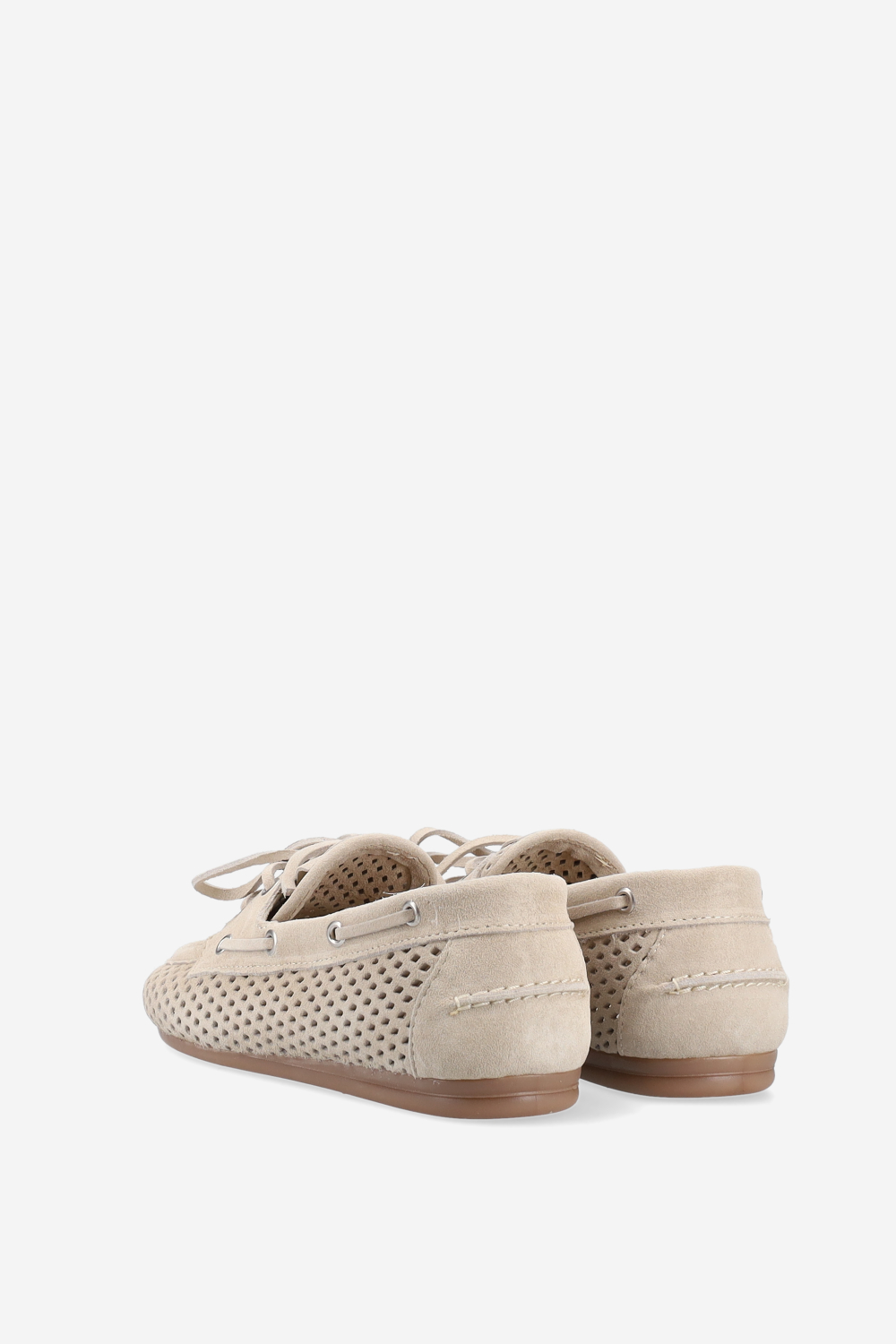 Boat perforated suede loafer