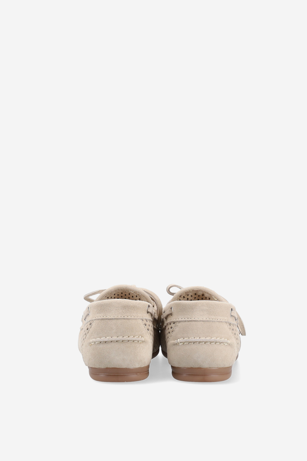 Boat perforated suede loafer