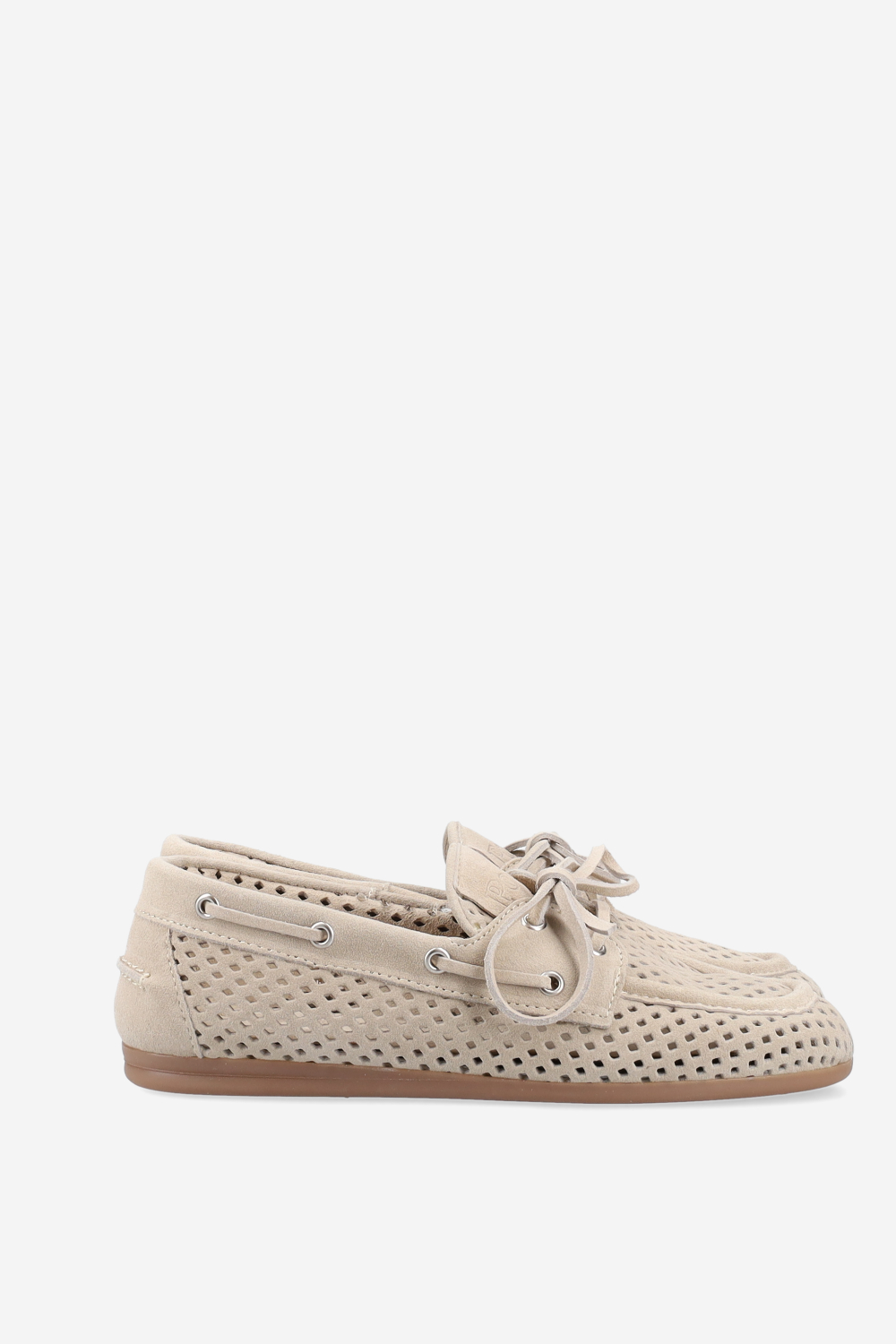 Boat perforated suede loafer