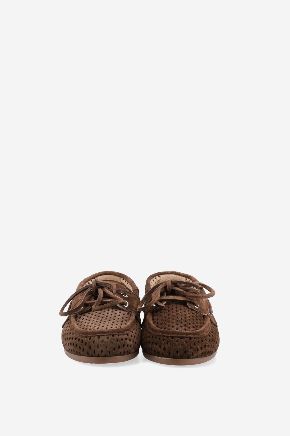 Boat perforated suede loafer