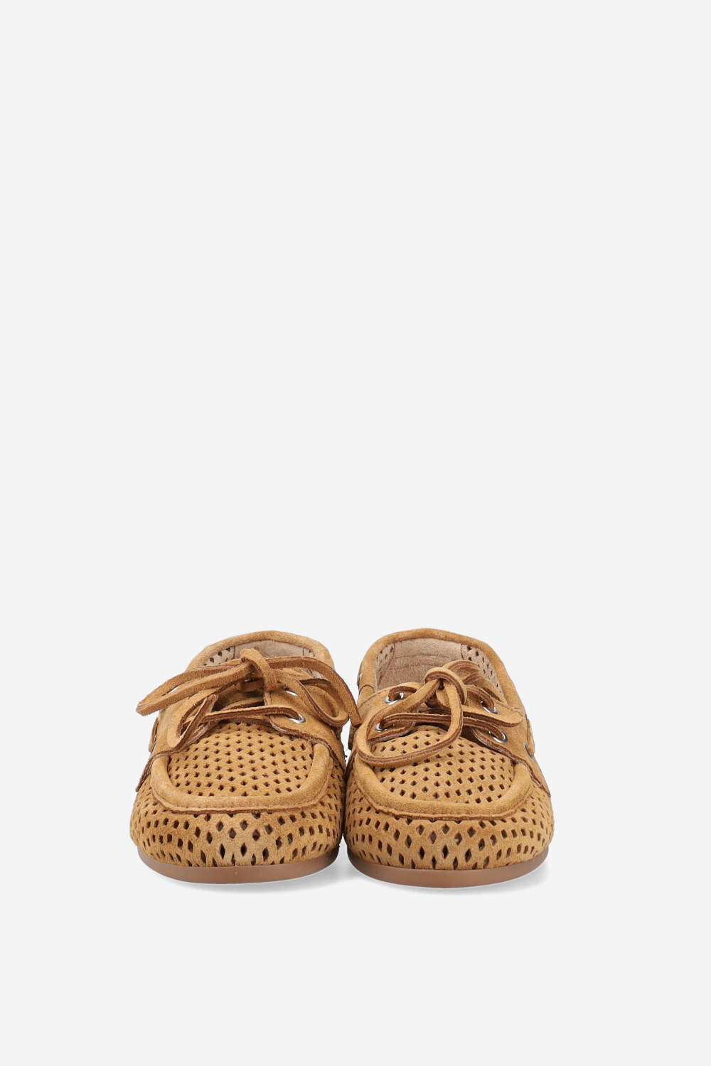 Boat perforated suede loafer