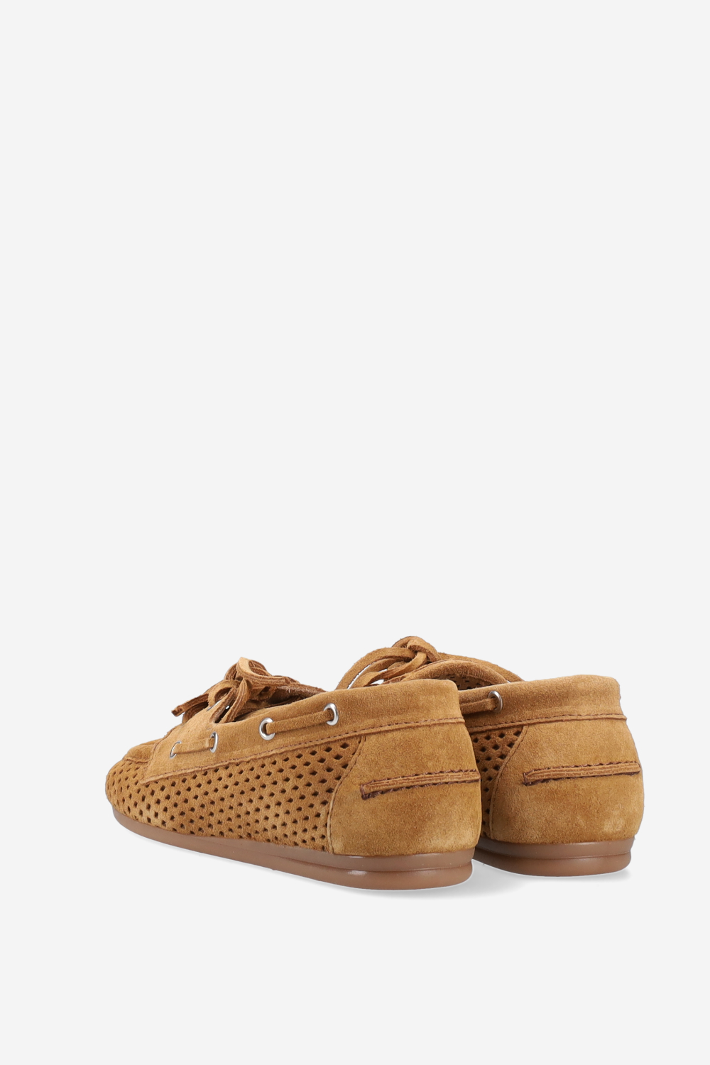 Boat perforated suede loafer