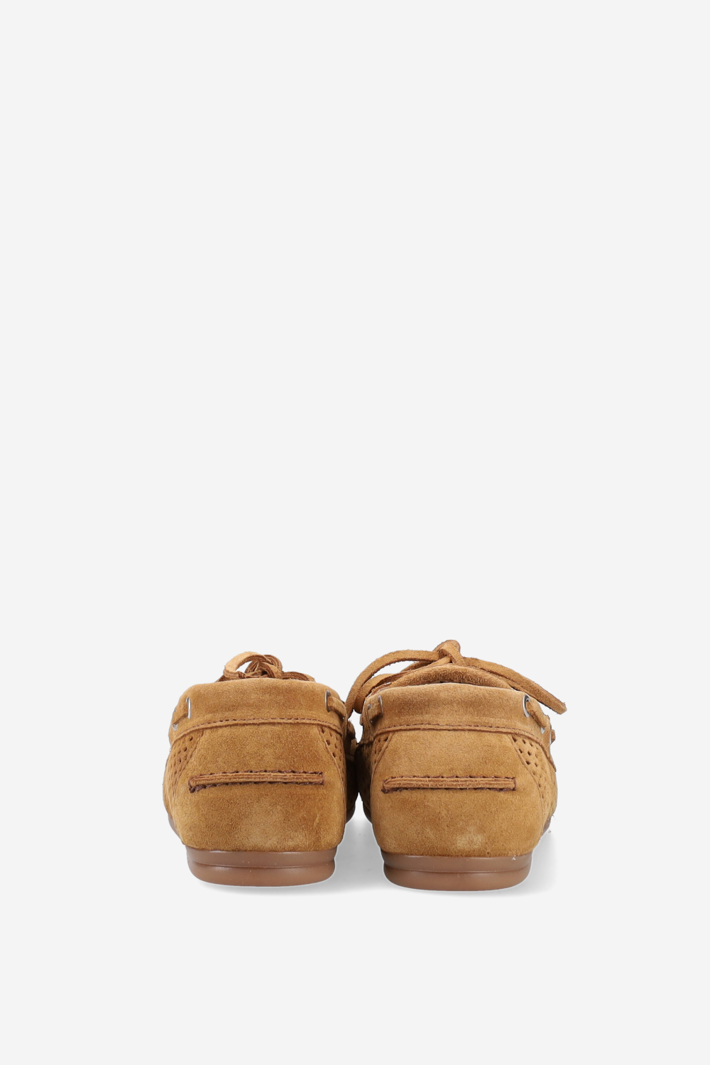 Boat perforated suede loafer