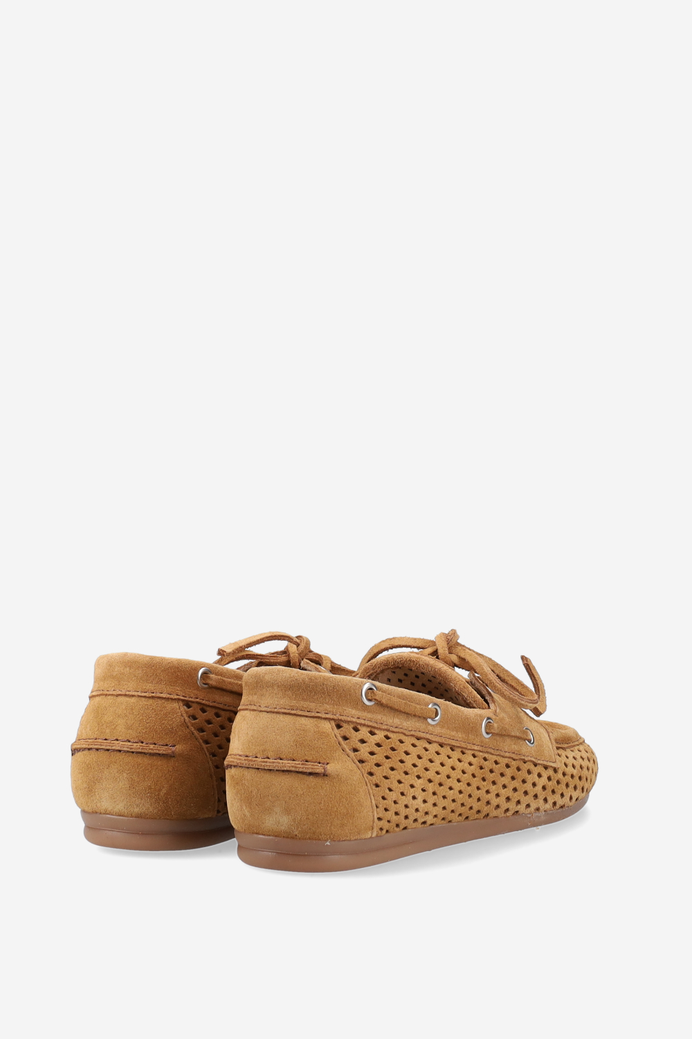 Boat perforated suede loafer
