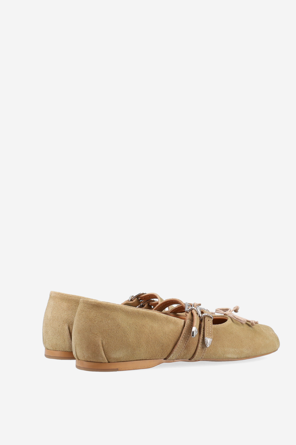 Vita suede double strap ballerinas