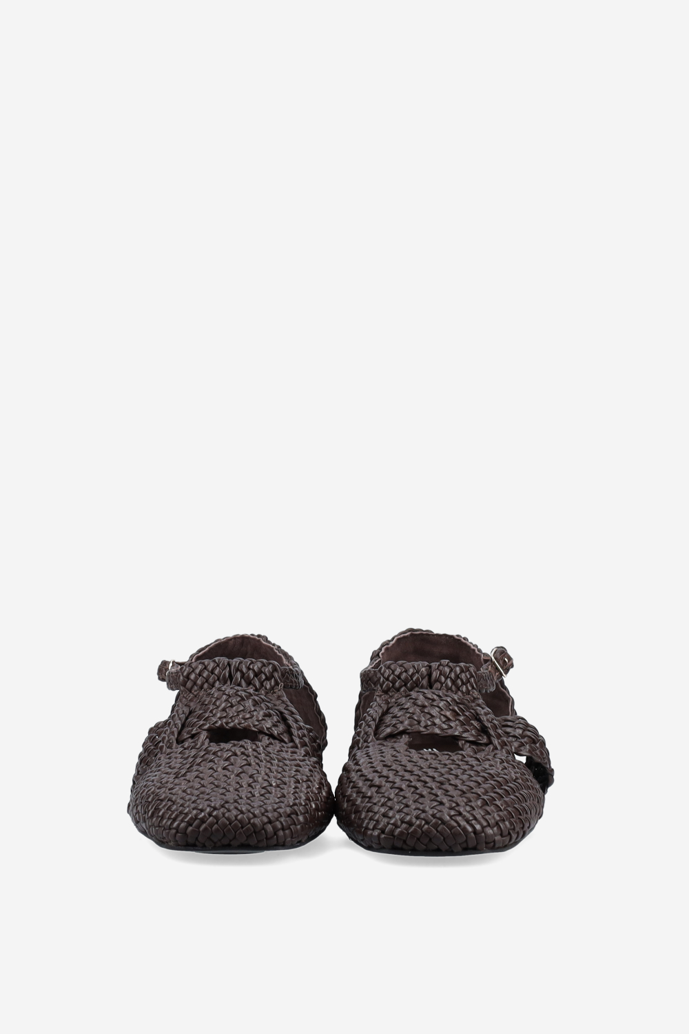Braided leather sandals