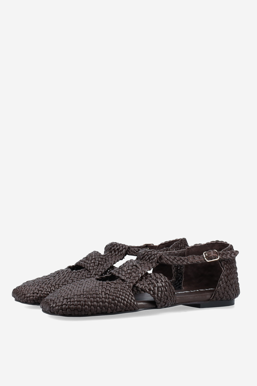Braided leather sandals
