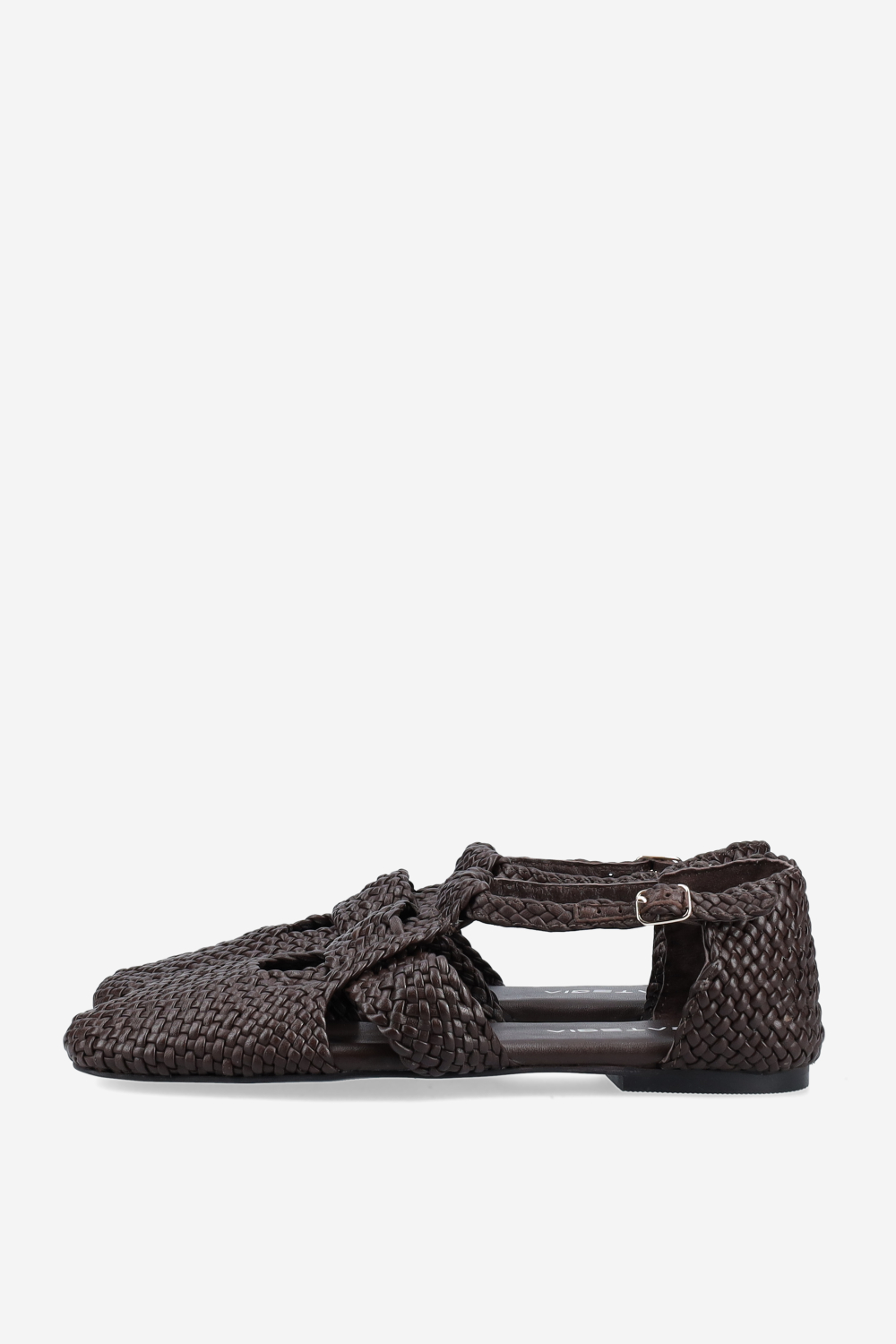 Braided leather sandals