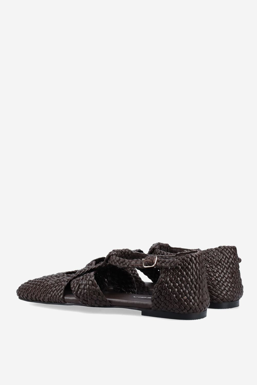 Braided leather sandals