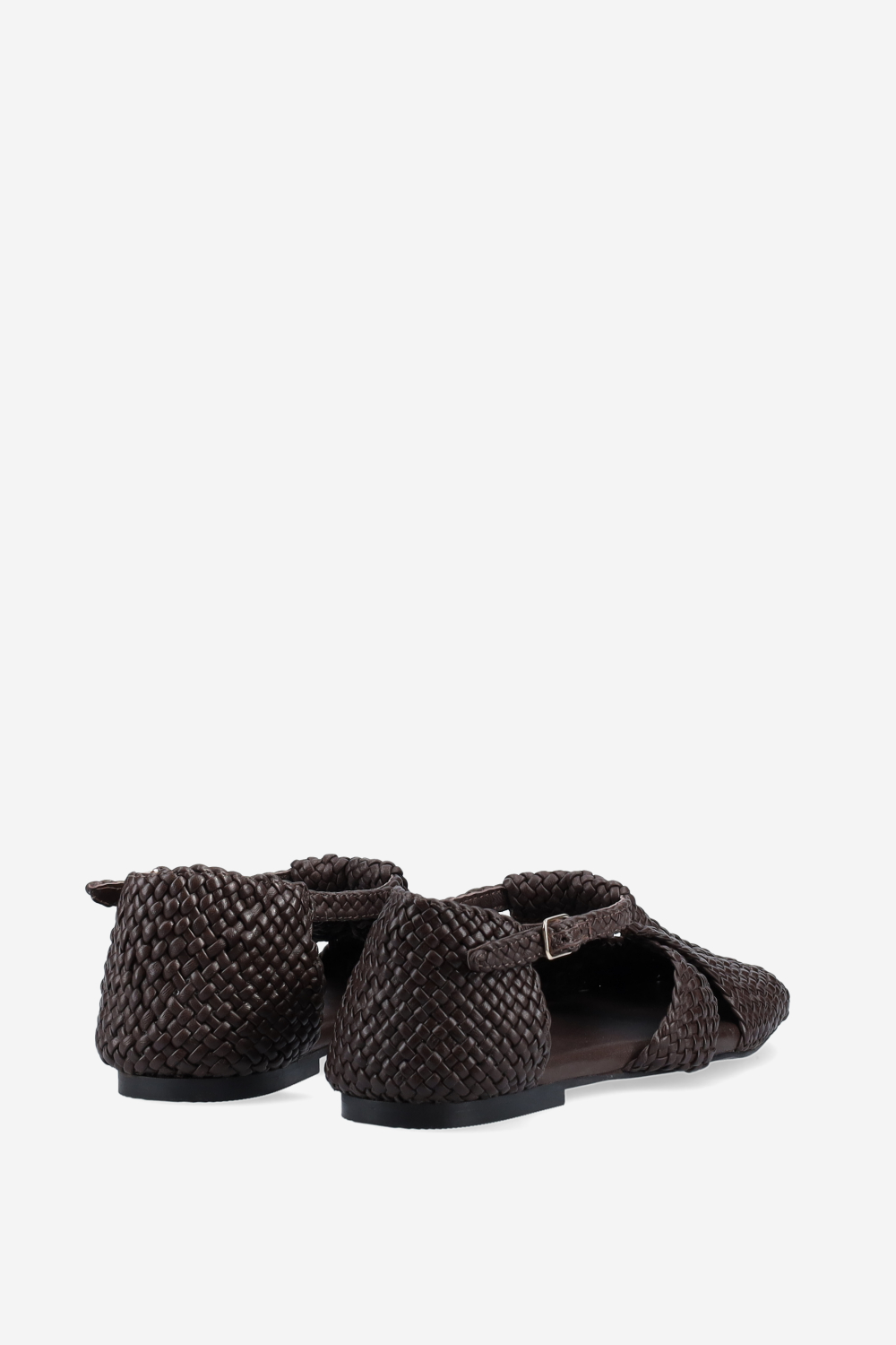 Braided leather sandals