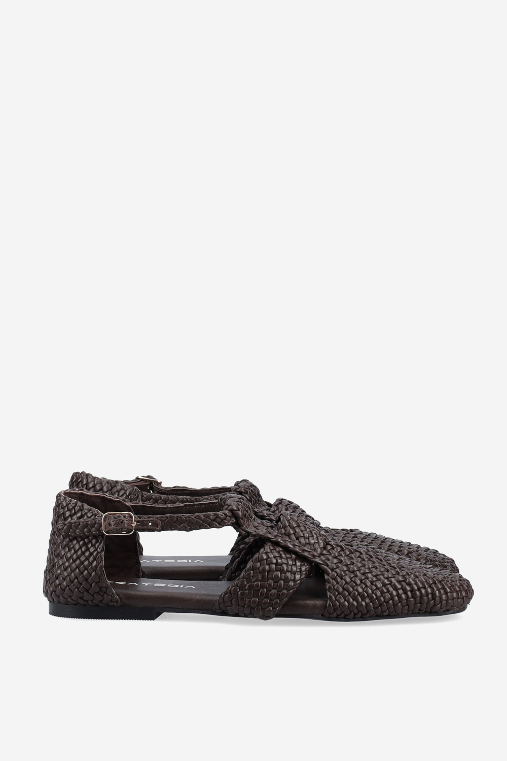 Braided leather sandals