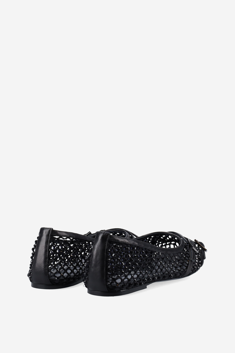 Embellished cross over ballerinas