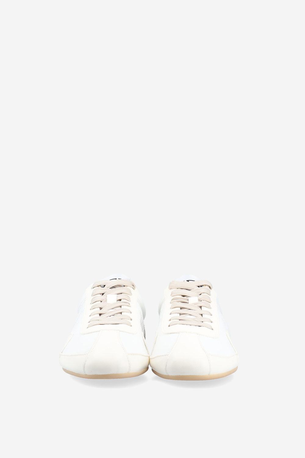 Nylon / leather sneakers