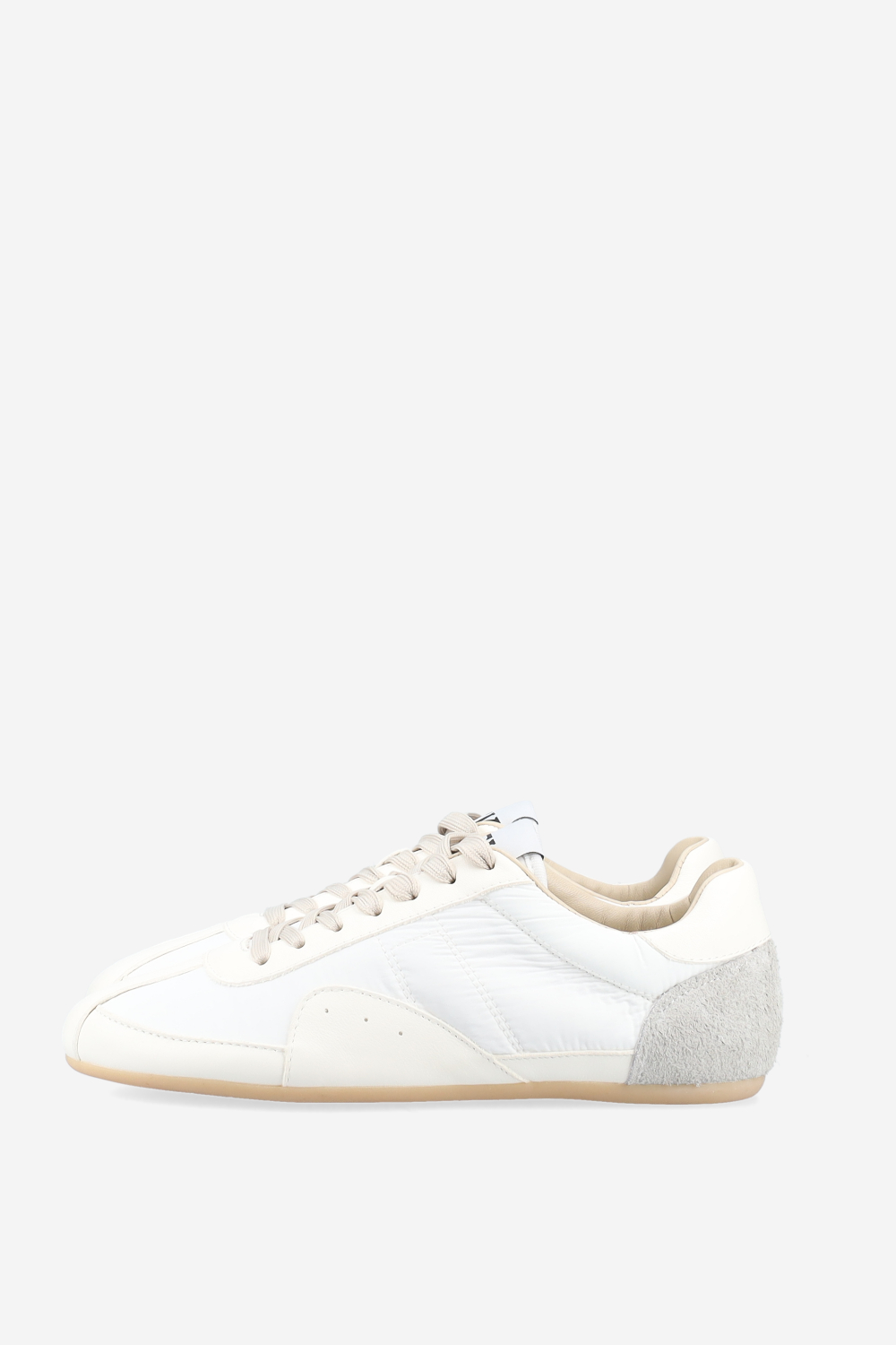Nylon / leather sneakers