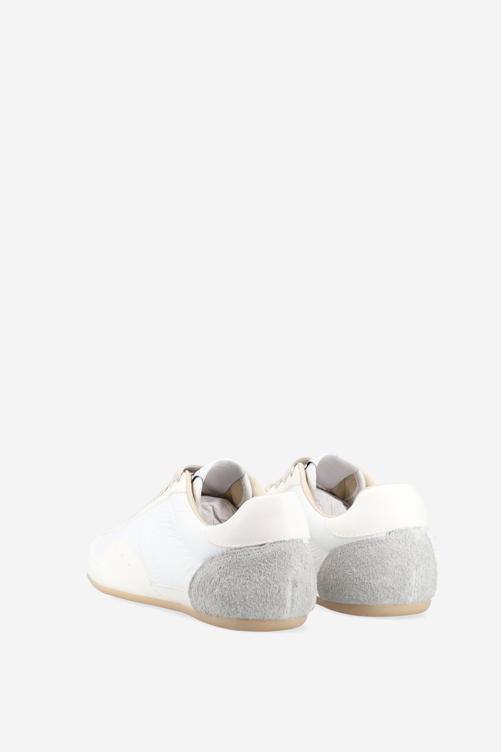 Nylon / leather sneakers