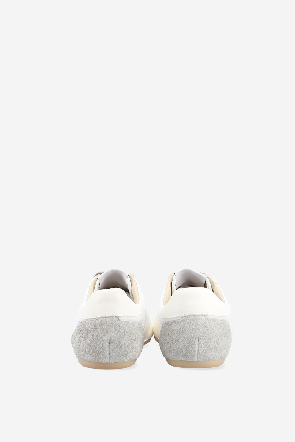 Nylon / leather sneakers