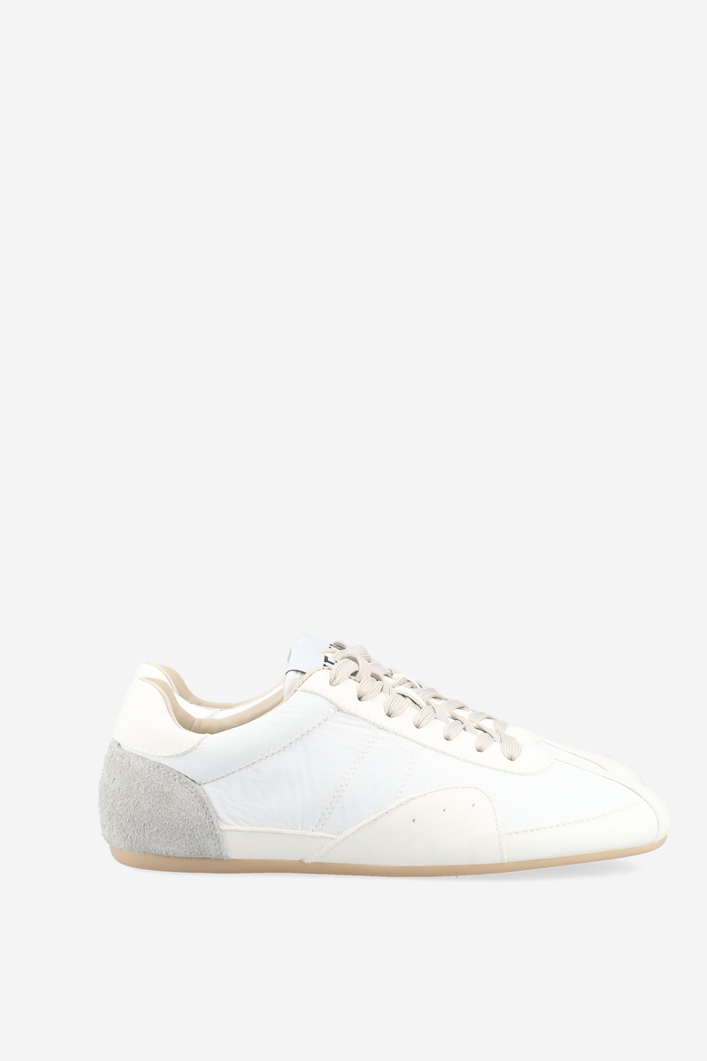 Nylon / leather sneakers