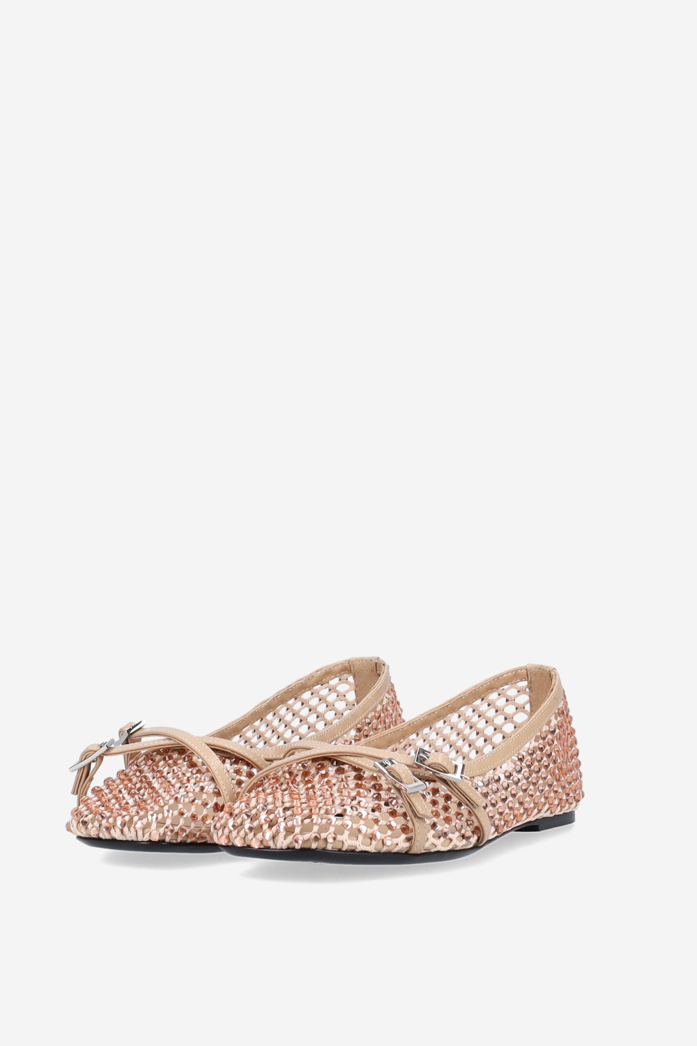 Embellished cross over ballerinas