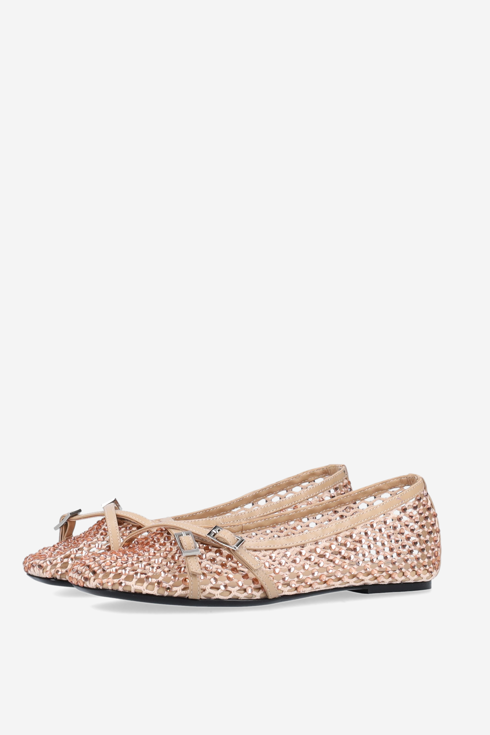 Embellished cross over ballerinas