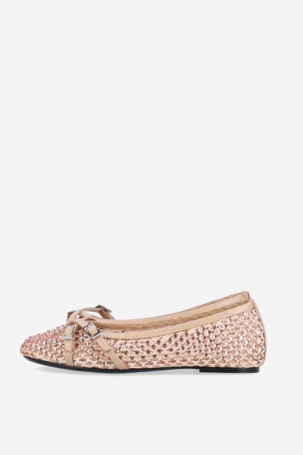 Embellished cross over ballerinas