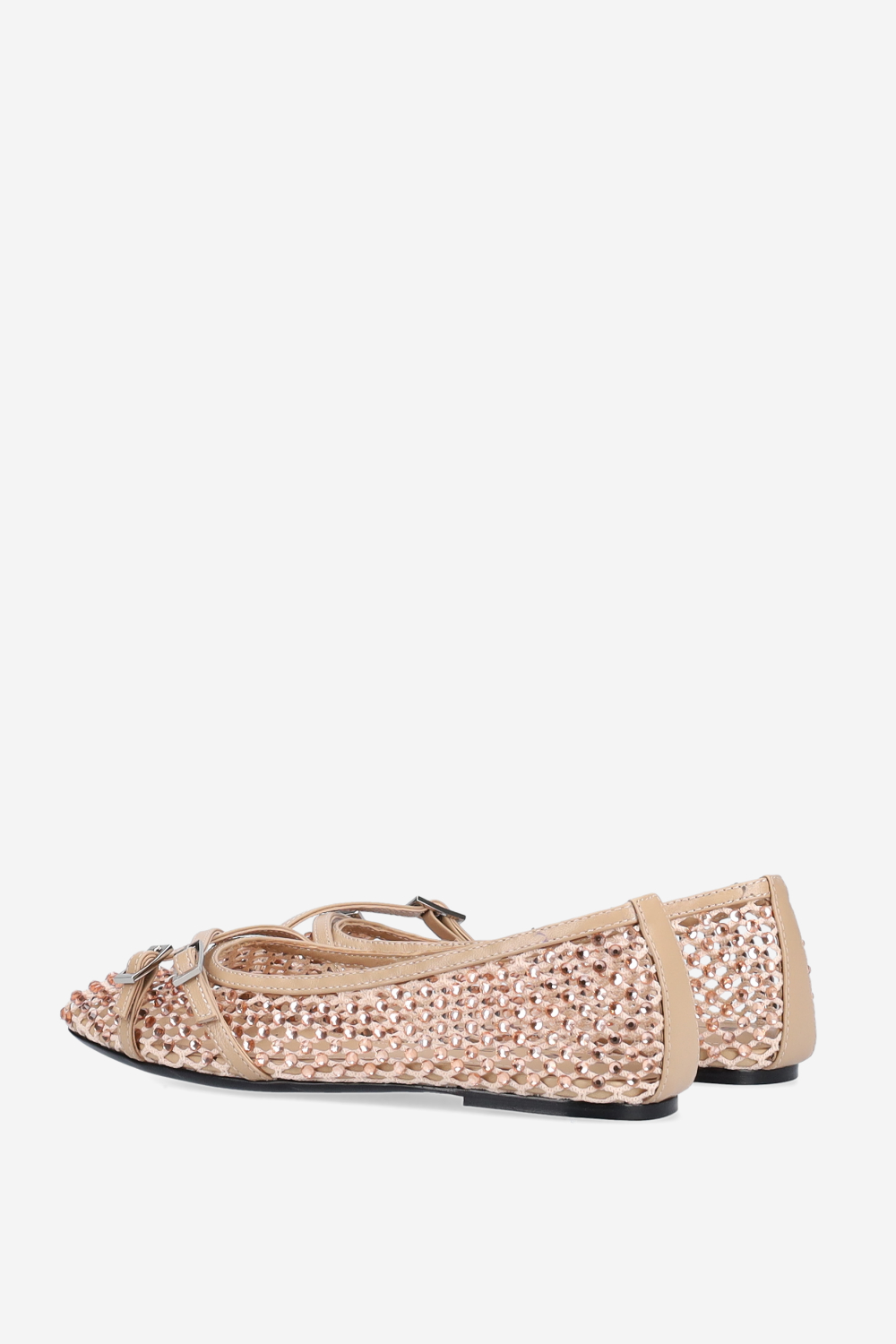 Embellished cross over ballerinas