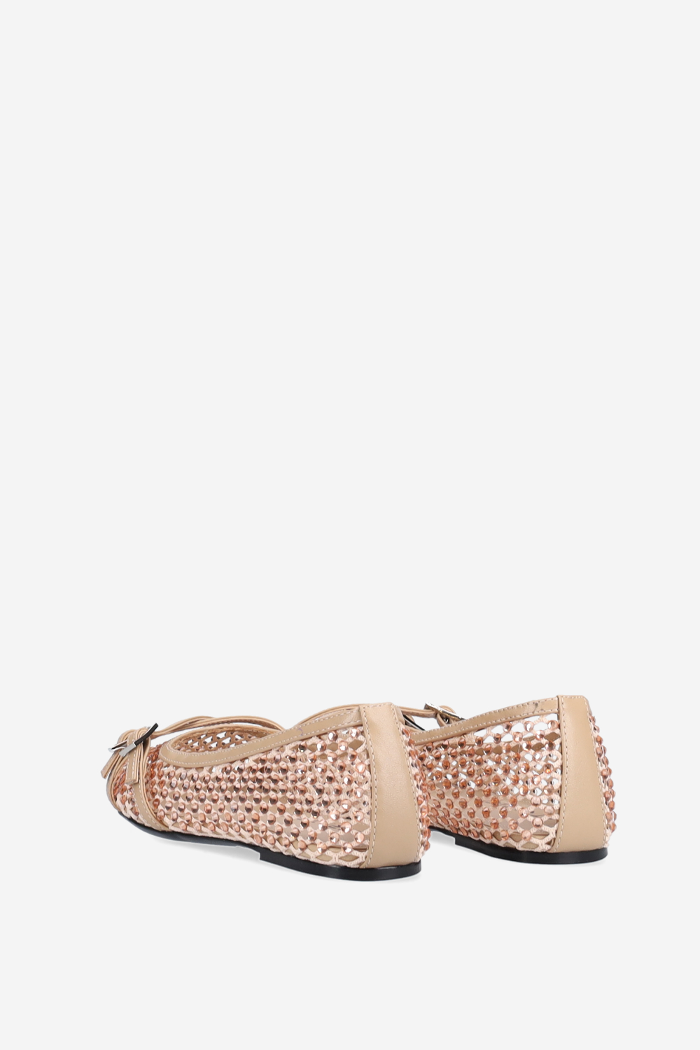 Embellished cross over ballerinas