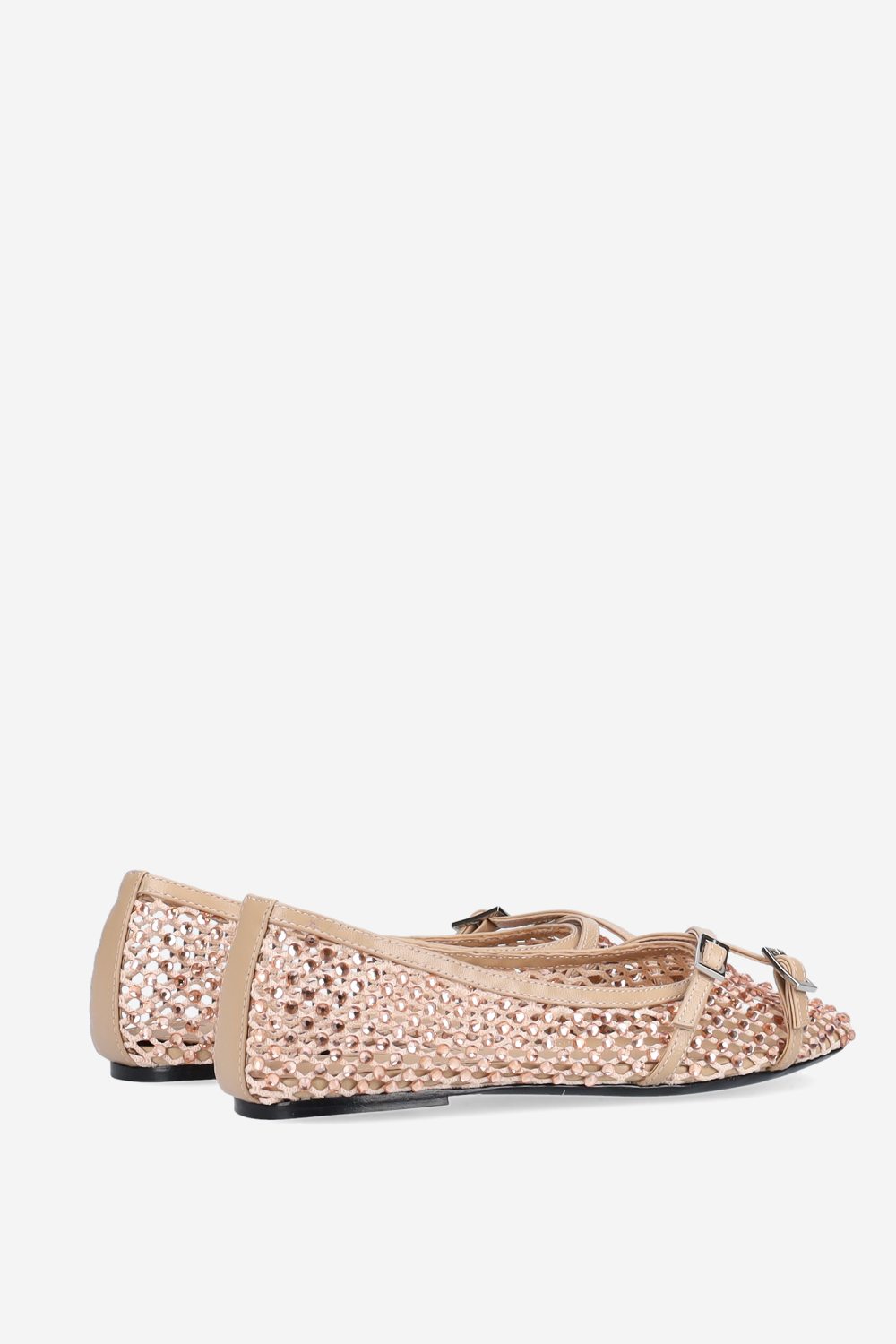 Embellished cross over ballerinas