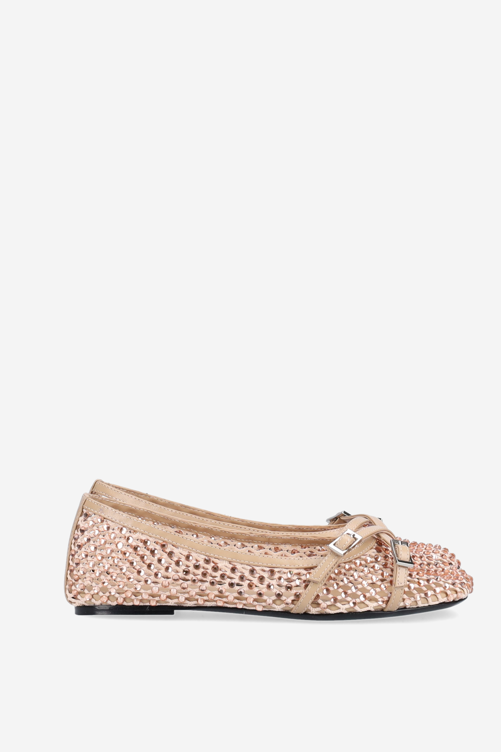 Embellished cross over ballerinas