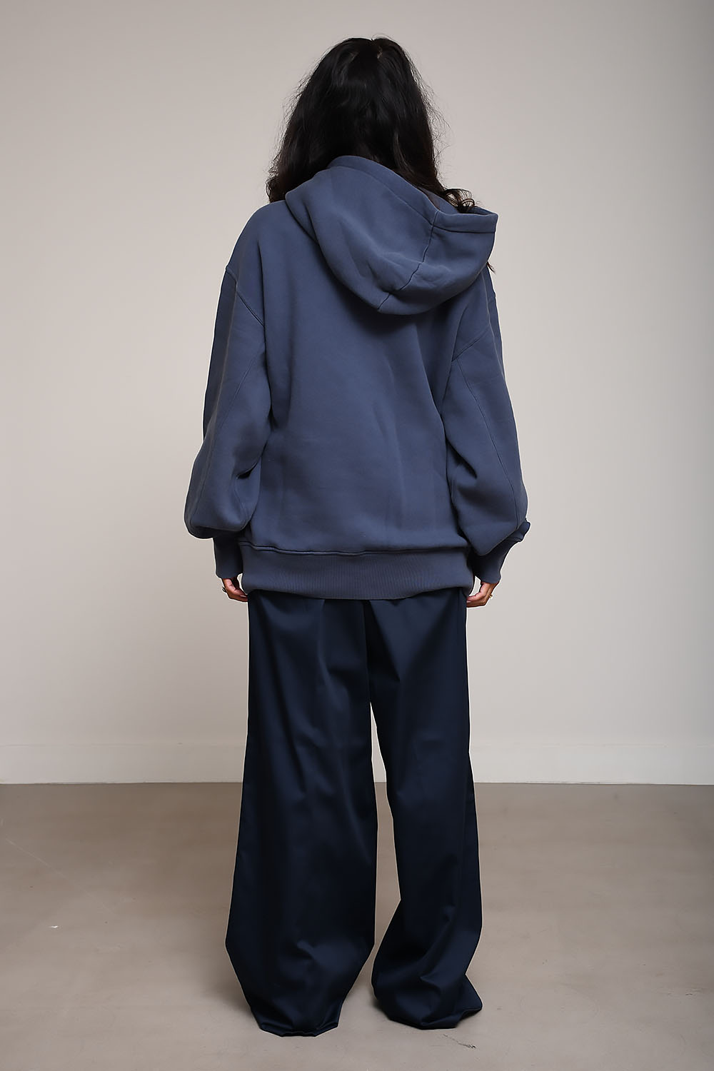 Hand embroidered angel figure hoodie