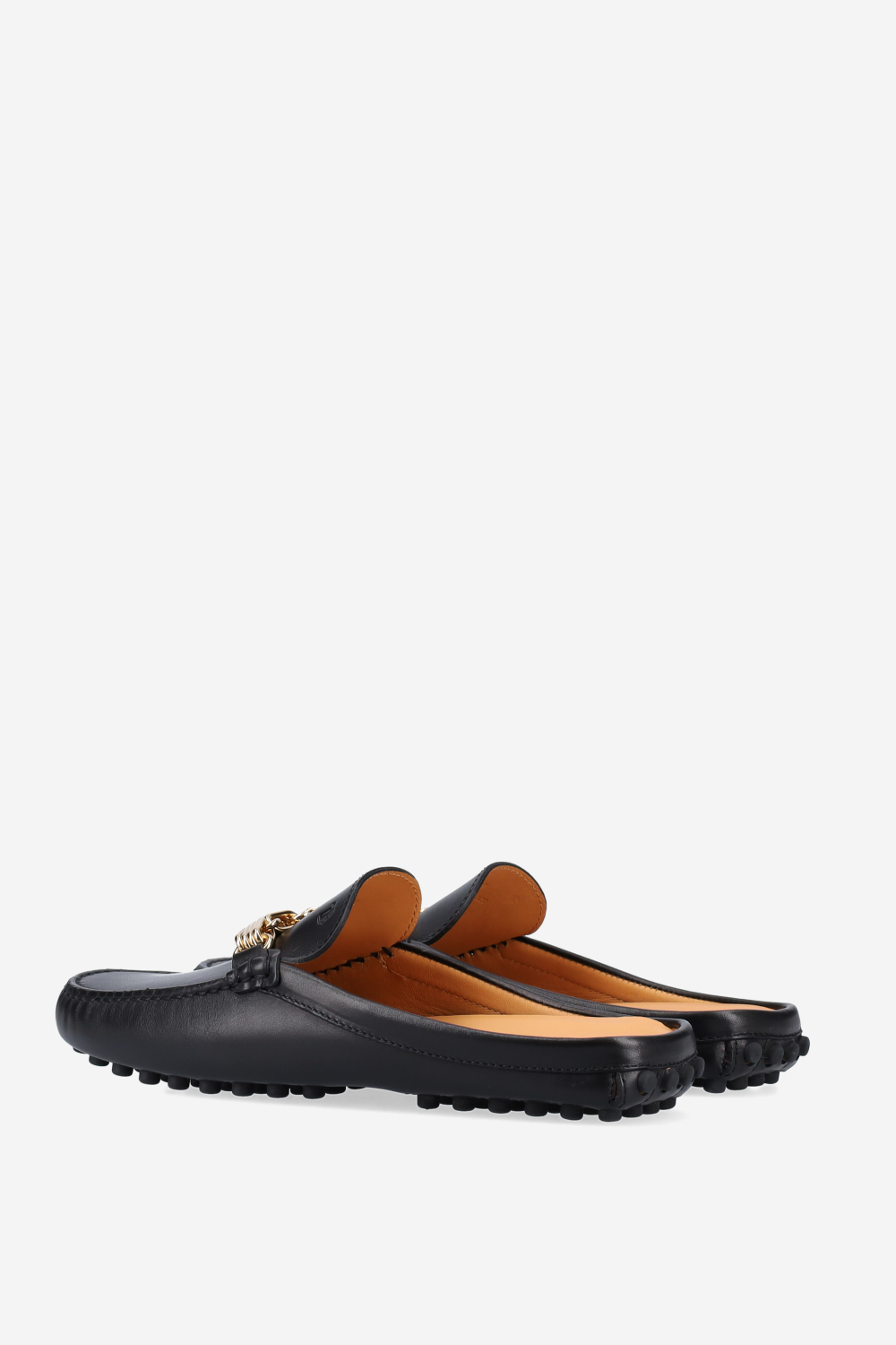 Gommino leather mules