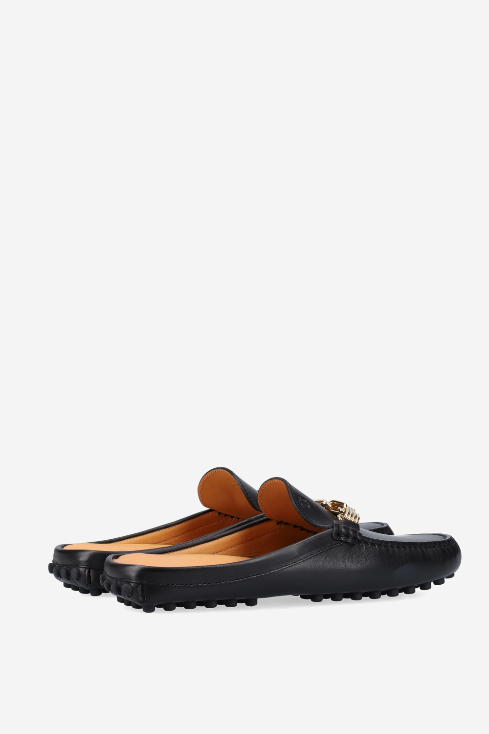 Gommino leather mules