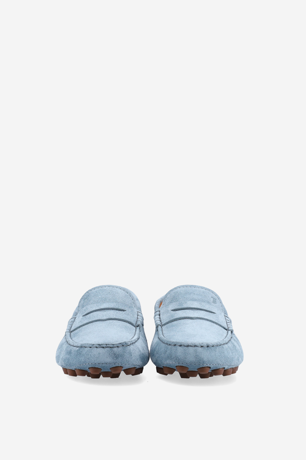 Gommino macro suede loafers