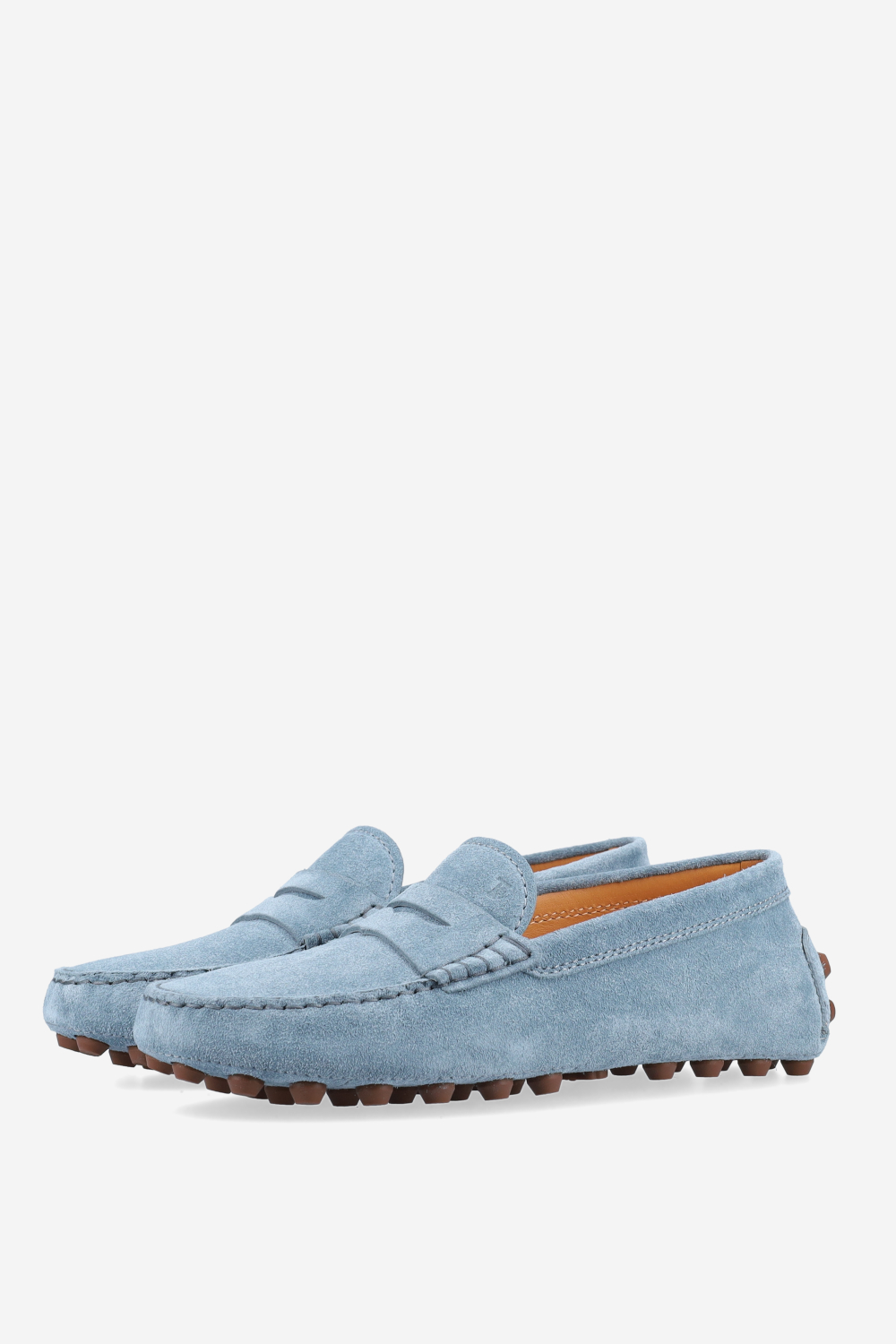 Gommino macro suede loafers