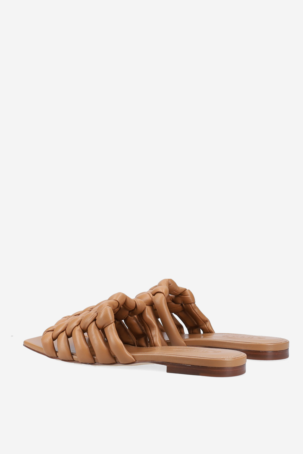 Leather braided sandals