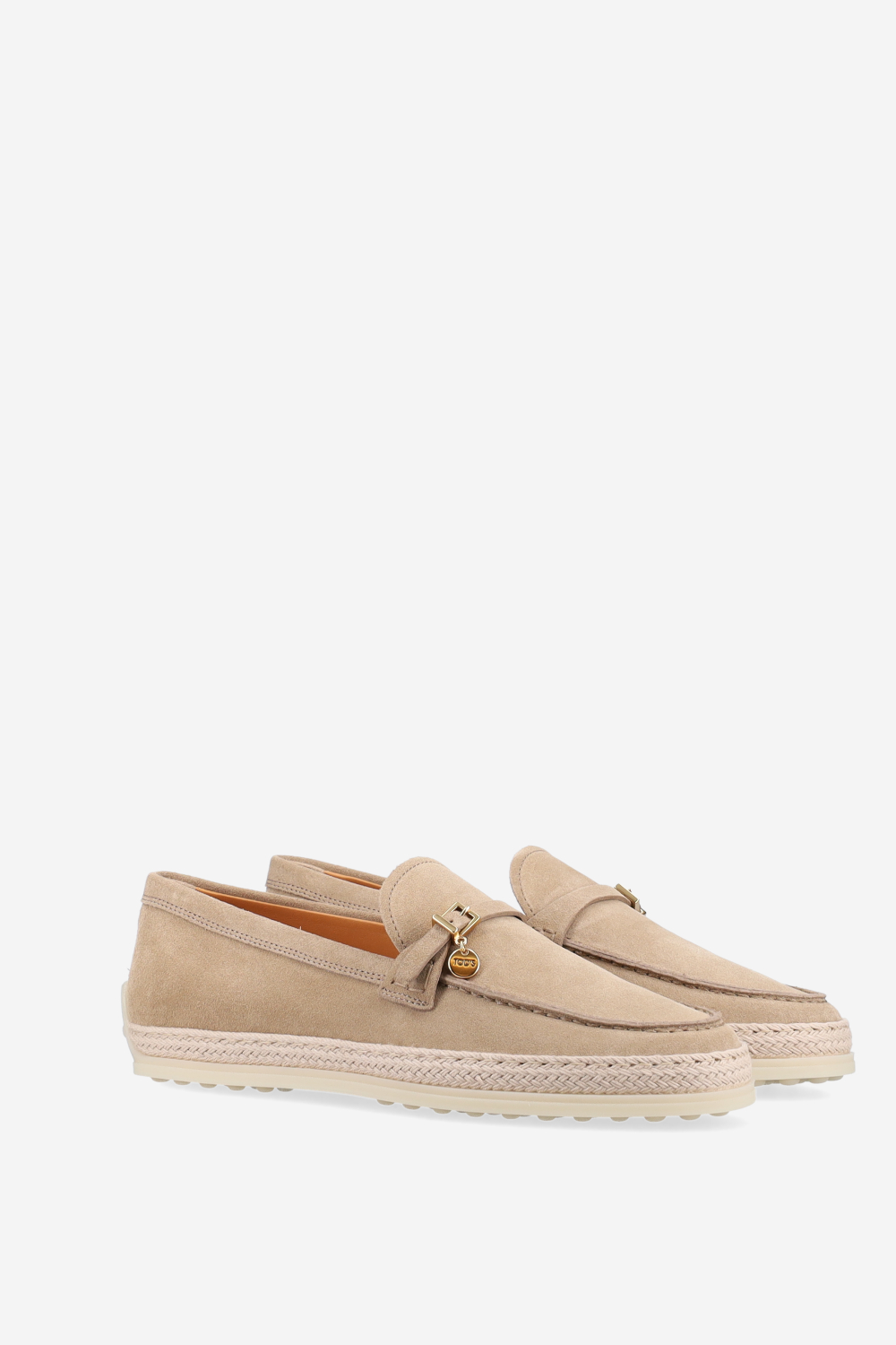 Gomma raffia suede loafers