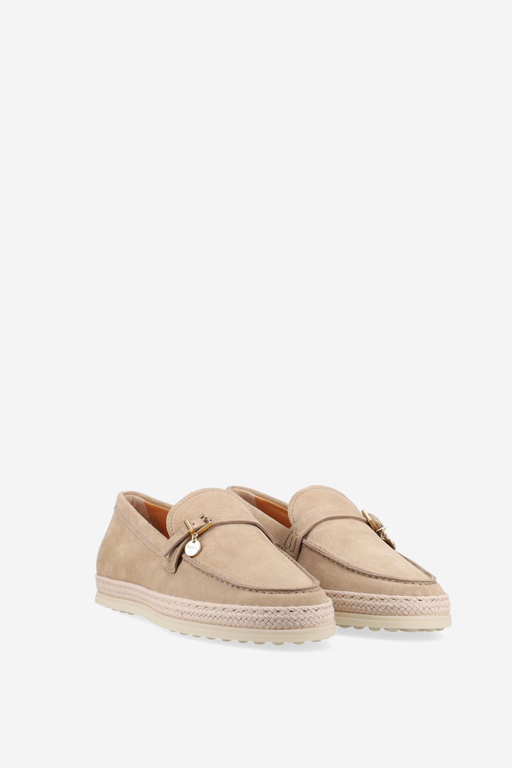 Gomma raffia suede loafers