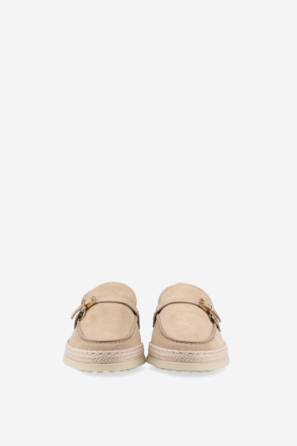 Gomma raffia suede loafers