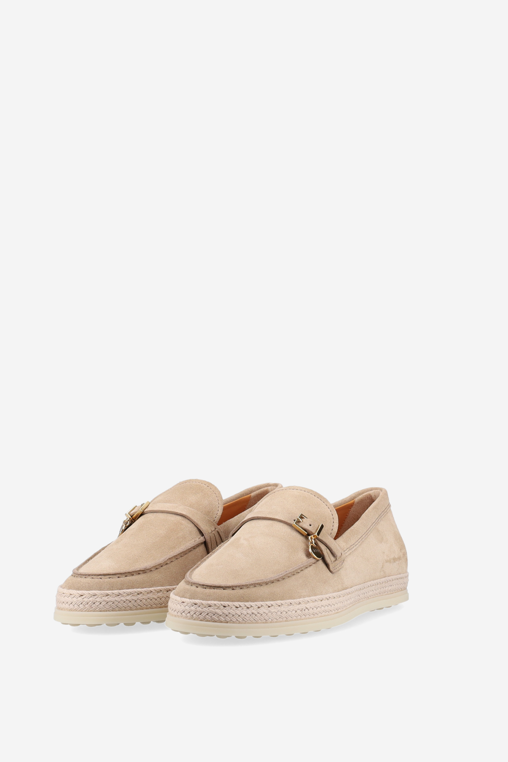 Gomma raffia suede loafers